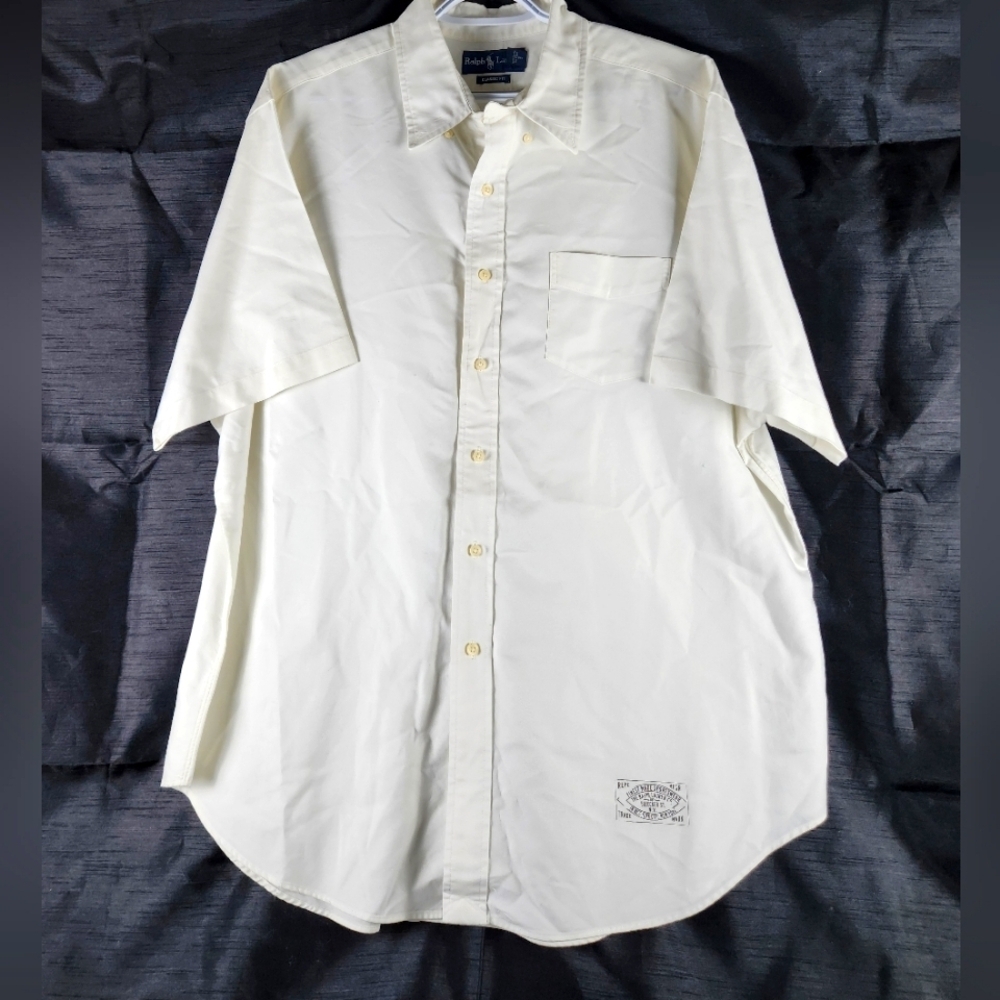 Polo Ralph Lauren Men Sz XXL Short Sleeve Shirt White  100%Cotton